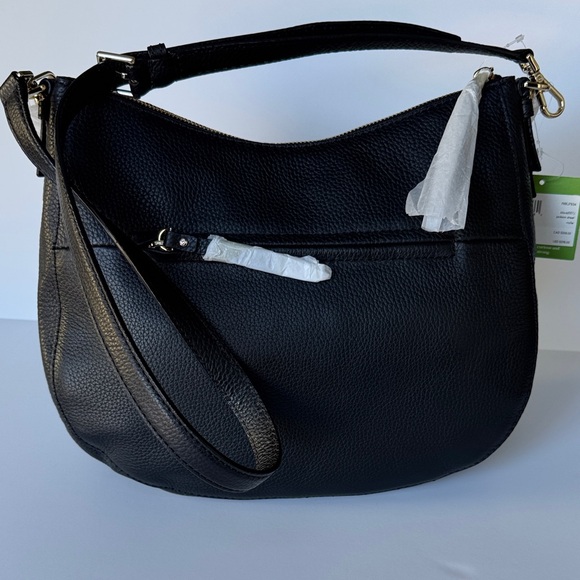 Kate Spade Jackson Street Mylie Black Pebbled Leather Hobo Crossbody Bag - Picture 2 of 16